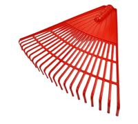 Yardwe Râteau de Jardin en Plastique 21 Dents Rouge pour Gazon et Feuilles Mortes, Outil Léger de Désherbage et Ramassage Extérieur, Râteau Robuste pour Pelouses et Arbustes, Jardinage