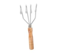 Yardwe Râteau Main Métallique à Griffes Ergonomique pour Plage et Jardinage Outil de Désherbage Ramassage de Coquillages Fourche Robuste pour Creuser et Ameublir Sol Sableux