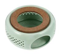 Yardwe Réchaud pour Théière en Céramique Vert Ventilation Poreuse et Combustion Complète, Chauffe-théière Pratique Maison Bureau