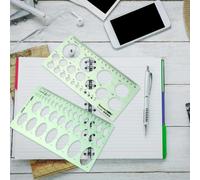 Yardwe Règles Géométriques et Tracé de en Plastique Vert Lot de 2 Modèles de Dessins pour Mesure Fractionnaire pour Apprentissage Scolaire et Bureau