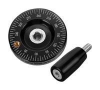 Yardwe Roue à Main Ronde en Bakélite et Fer pour Meuleuses et Fraiseuses, Installation Facile Prise, pour Applications Industrielles