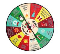 Yardwe Roulette Présent de Noël en Bois pour Échanges Festifs, 10,24 | Base Lestée Stable, Segments Réguliers, Bords Lisses et Sûrs, Usage Famille, Bureau et Seniors
