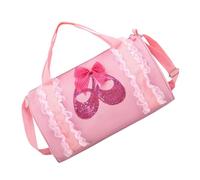 Yardwe Sac Dos Danse Fille Sac à Bandoulière Garçon Fille Capacité Spacieuse Ballet pour Filles Motif Princesse Rose avec Fermeture Éclair Lisse