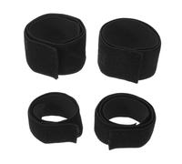 Yardwe Sangle Extensible pour Poche de Glace, Lot de 4, Nylon et Spandex, Noire, Fixation Rapide, Réutilisable, pour Blessures Sportives et Activités Extérieures