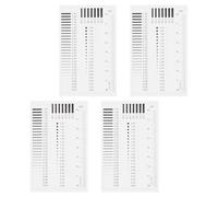 Yardwe Scratch Width Ruler, Size Estimation Film, Transparent Plastic, 4 Sheets, Long-Term Scale for Defect Measurement and Art Inspection