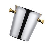 Yardwe Seau à Glace Portable 2l en Acier Inoxydable Rafraîchisseur de Vin Résistant à l'usure et Étanche pour Bar et Maison