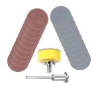 Yardwe Set de 100 Disques Abrasifs Ronds pour Ponçage et Polissage, Accessoire Léger en Papier Abrasif et Plastique, Adapté aux Machines Portatives pour Meubles et Sols
