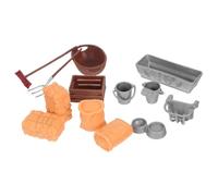 Yardwe Set de Jouets Ferme avec Grange Miniature Outils et Accessoires Alimentation Agricole pour Garçon Fille Jeu Imitation Intérieur et Extérieur