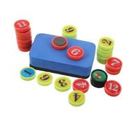 Yardwe Set de Magnets pour Tableau de Football avec Effaceur Éponge Pièces Magnétiques Multicolores pour Entraînement et Pratique Accessoires Compacts et Portables pour Coaching Sportif