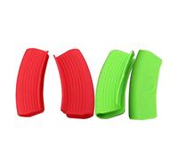 Yardwe Silicone Aider Poignée De Porte Pot Poignée Manches Chaleur Isolé Hot Pot Grip Poignée Couverture Four Mitt Doigt Protecteur Pour Pot Fonte De Fer Woks Casseroles Plaques Poêles
