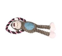 Yardwe Sonore Corde de Coton pour Chiens Éducatif Peluche avec Sons Animaux pour Mâcher et Jouer Réduit Ennui Comportements Destructeurs Singe