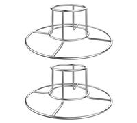 Yardwe Stand De Bière Rond Acier Inoxydable 7 Pouces Support De Poulet Rôti Résistant À La Chaleur Accessoire Polyvalent pour Barbecue Extérieur