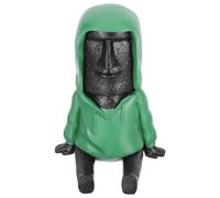 Yardwe Statue De L'ÎLe De PâQues en RéSine DéCoration De Jardin Et Maison Figurine De Style Nordique pour Bureau Salon Et ExtéRieur, 13.80X9.40X8.80Cm