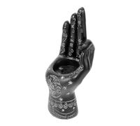 Yardwe Statue De Main De Bouddha Bougeoirs pour Bougies Chauffe-Plat Décor De Yoga Sculpture Spirituelle Zen Statues Zen Bouddhistes Décor De Bouddha Photophore Spirituel Zen Geste Résine