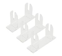 Yardwe Support D'affichage pour Éventails à Main en Acrylique Transparent, Lot de 3 Pièces Base Plate Large et Rainure Centrale, pour Décoration Intérieure