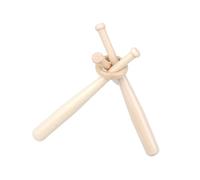 Yardwe Support de Baseball en Bois Naturel Forme Batte Mini Base Cercle pour Affichage et Rangement à Domicile ou Musée, Support Pratique et Décoratif