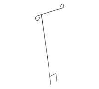 Yardwe Support de Drapeau pour Pierre Tombale 38 Pouces en Fer Noir | Installation Facile, Base Stable et Résistante aux Intempéries, Style Rustique pour Cimetières et Mémoriaux
