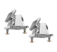 Yardwe Support de Montage Réglable en Hauteur pour Tambour Argenté en Fer Plaqué Facile à Installer, 2 Pièces pour Accessoires Batterie Instrument
