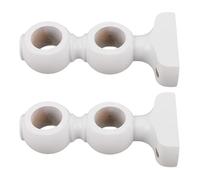 Yardwe Supports Muraux Design Élégant et Flexible Lot de 2 en Bois pour Tringle à Rideaux Doubles pour Décoration Intérieure et Améliorations