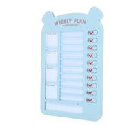 Yardwe Tableau de de Tâches pour Garçon Fille Planificateur et Hebdomadaire Organisateur de Routine Outil Éducatif Bleu pour Développement des Habitudes de Travail