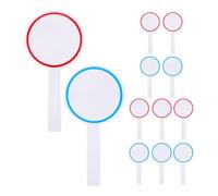 Yardwe Tableaux Blancs Effaçables à Sec 12 Pcs 10 X 20 Cm Panneau Rigide Bleu et Rouge Anneaux, Tableau des Scores Portable Multi-Usage pour Commission de Vote et Jeux Scolaires