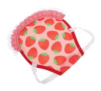 Yardwe Tablier de Poulet en Polyester Rouge Motif Mignon et Volant Bas, Protège les Plumage Corps, Empêche les Prédateurs D'attaquer, pour Volailles