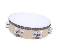 Yardwe Tambourine pour Garçon Fille Bois Double Rangée de Jingles Percussion Manuelle Adaptée Débutants pour Cours de Musique Chorale et Pratique Musicale