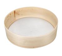 Yardwe Tamis à farine pour la cuisson : tamis à farine en bois à mailles fines passoire à main ronde pour gâteaux pain cacao poudre épices broyées 26 cm