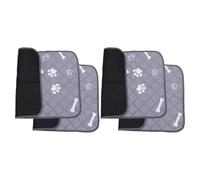 Yardwe Tapis d'apprentissage en Polyester pour Chiots Lot de 4 Réutilisables et Imperméables Tapis Absorbants Antidérapants pour Aire de Jeu et Caisse D'élevage