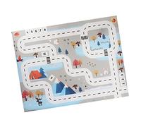 Yardwe Tapis de Jeu Thème Transports pour Bébé et Garçon et Filles, Tapis Puzzle Souple en Matériau Sûr, Surface D’éveil Éducative, Portable et Facile à Ranger, Adapté Dès la Naissance,