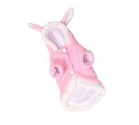 Yardwe Tenue De Lapin De Compagnie Chaude en Tissu Peluche Rose XS pour Chiens Et Chats Petits Animaux Fête Noël
