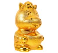 Yardwe Tirelire en Plastique en Forme de Cheval : Statuette dorée décorative pour la Maison, idéale pour économiser et décorer pour Le Nouvel an Chinois pour Le Nouvel an Chinois.