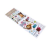 Yardwe Toise Murale Animaux Zoo Pvc Écologique Sticker Mural Croissance Hauteur Pour Chambre Garçon Fille Jungle Amovible Et Réutilisable