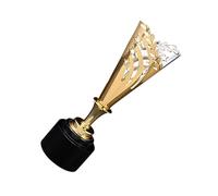 Yardwe Trophée De Récompense Plaqué Métal Étoile Creuse Médaille Commémorative Sportive Trophée Plaqué Décoration Élégante pour Le Bureau À Domicile