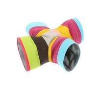 Yardwe Tunnels Colorés Interactifs pour Hamsters Et Petits Animaux Tunnel à Quatre Voies Jouet Amusant pour Éveiller Intérêt De Votre Animal