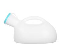 Yardwe Urinoir Masculin Portable Réutilisable en Plastique Blanc Couvercle Étanche, Capacité Standard, Bouteille D'urine Pratique pour Voiture, Camping et Soins à Domicile