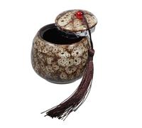 Yardwe Urne Funéraire pour Animaux Céramique Urne Décorative pour Cendres de Petits Animaux Céramique Beige pour Chiens et Boîte à Souvenirs pour Crémation