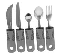 Yardwe Ustensiles Adaptés pour Personnes Âgées et Tremblements Set Antidérapant avec Poignées Larges Léger pour Arthrite et Handicap Service de Table Sécurisé