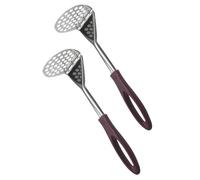 Yardwe Ustensiles Cuisine et Finition Soignée en Acier Inoxydable Argenté Lot de 2 Presse-purée Manuel pour Pommes de Terre Restaurant