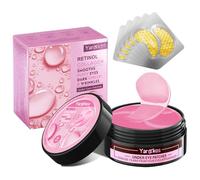 Yargkos Masque rose, 60 pièces, 5 patchs portables au collagène or 24 carats, 30 paires, coussinets en gel hydratant sous les yeux pour femmes, hommes, cernes, yeux gonflés I