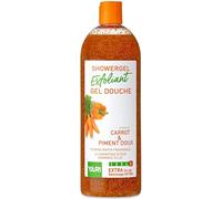 YARI Gel Douche Exfoliant Carotte & Piment Doux 1000 ml - Soin Peau Naturel, Teint Éclatant, Gommage Corps Quotidien, Fragrance Florida Water