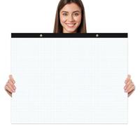 Yaridar Grand papier graphique d'ingénierie - 55,9 x 43,2 cm, quadrillage bleu 10,2 x 10,2 cm, 50 feuilles/100 pages de papier pour ingénieur, architecte, concepteur, mathématicien, dessinateur