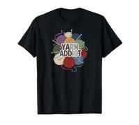 Yarn Addict Knitting Crochet Crafter Hobby Design T-Shirt