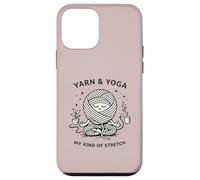 Yarn and Yoga My Kind of Stretch Knitter Hobby Craft Humour Coque pour iPhone 12 Mini