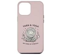 Yarn and Yoga My Kind of Stretch Knitter Hobby Craft Humour Coque pour iPhone 12 Pro Max