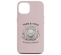 Yarn and Yoga My Kind of Stretch Knitter Hobby Craft Humour Coque pour iPhone 13