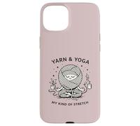 Yarn and Yoga My Kind of Stretch Knitter Hobby Craft Humour Coque pour iPhone 15 Plus