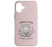 Yarn and Yoga My Kind of Stretch Knitter Hobby Craft Humour Coque pour iPhone 16 Plus