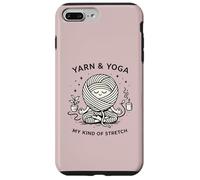 Yarn and Yoga My Kind of Stretch Knitter Hobby Craft Humour Coque pour iPhone 7 Plus/8 Plus