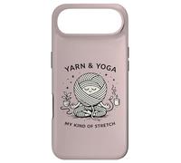 Yarn and Yoga My Kind of Stretch Knitter Hobby Craft Humour Coque pour iPhone Air